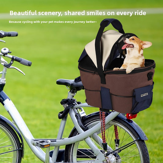 Breathable Bicycle Mounted Pet Carrier