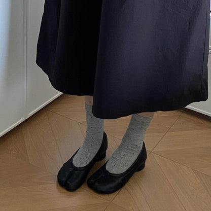 Polka Dot Split-Toe Mid-Calf Socks~ Perfect for Tabi Pig Hoof Shoes, Full of Cool Japanese Vibe