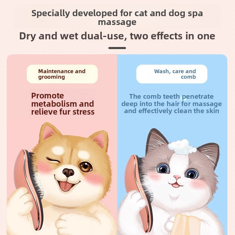 Pet grooming brush