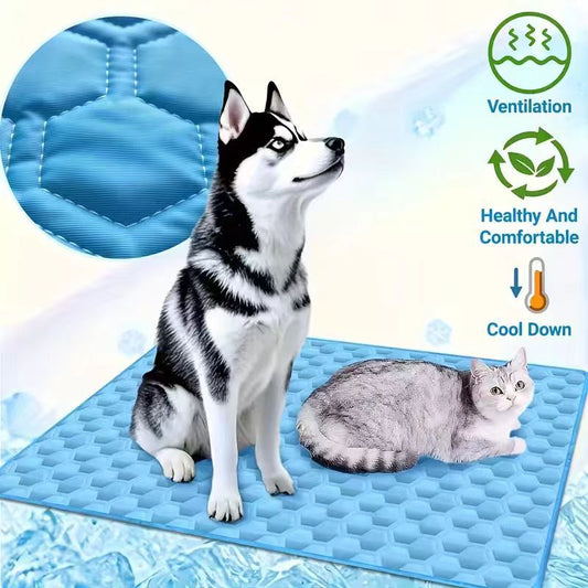 Pet Cooling Mat Ice Silk Summer Pad