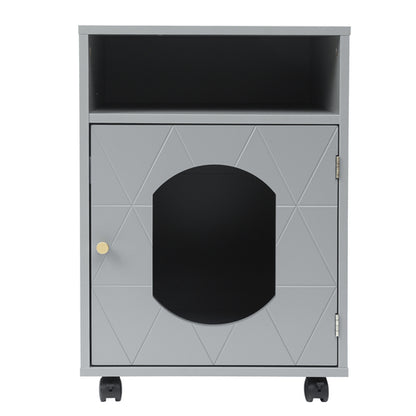 Wooden Pet House Cat Litter Box Enclosure with Drawer