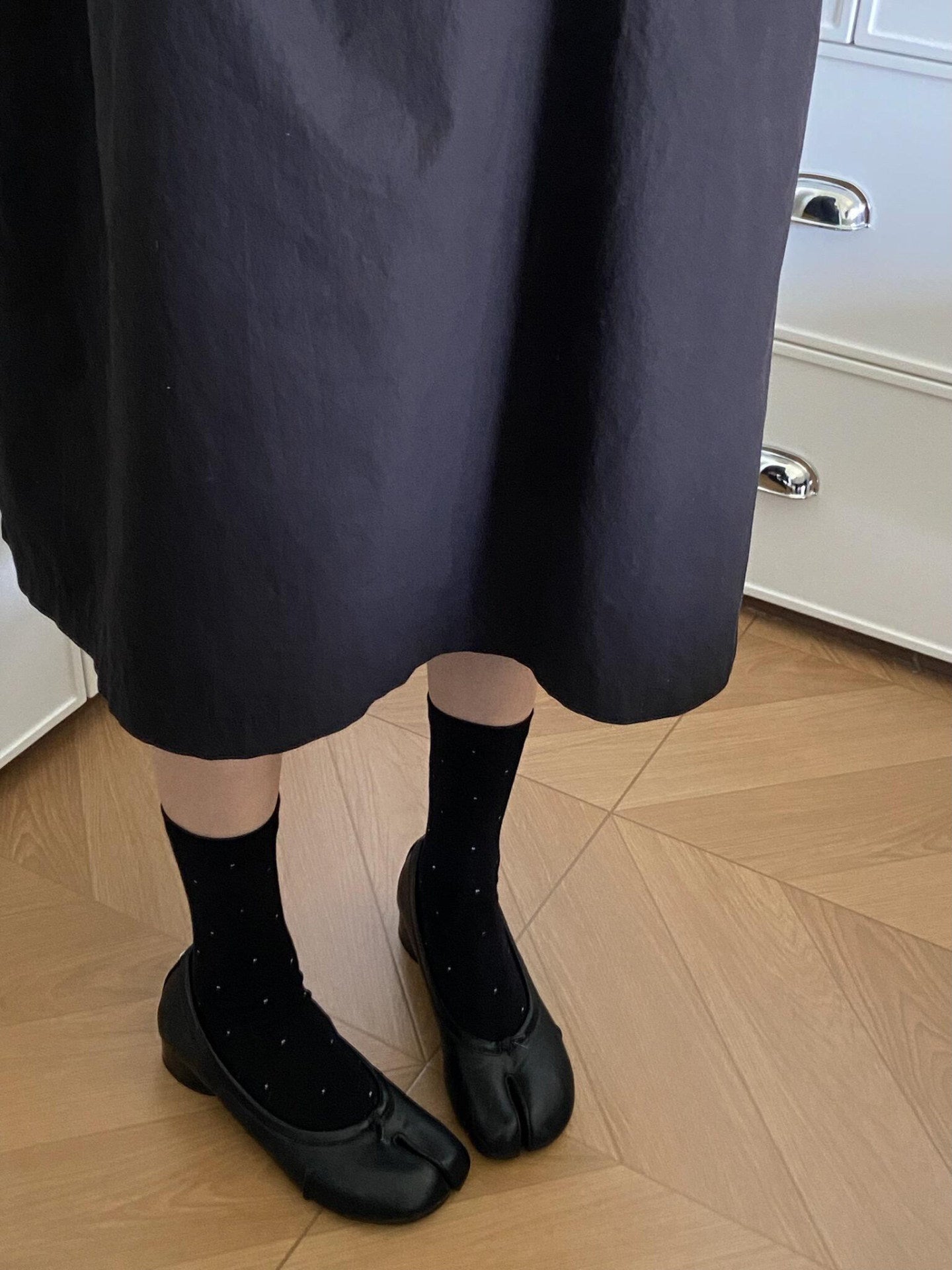 Polka Dot Split-Toe Mid-Calf Socks~ Perfect for Tabi Pig Hoof Shoes, Full of Cool Japanese Vibe