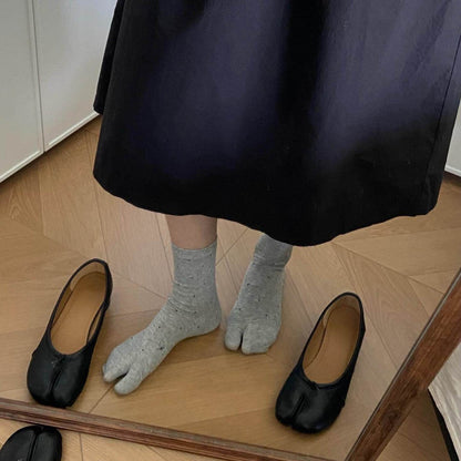 Polka Dot Split-Toe Mid-Calf Socks~ Perfect for Tabi Pig Hoof Shoes, Full of Cool Japanese Vibe