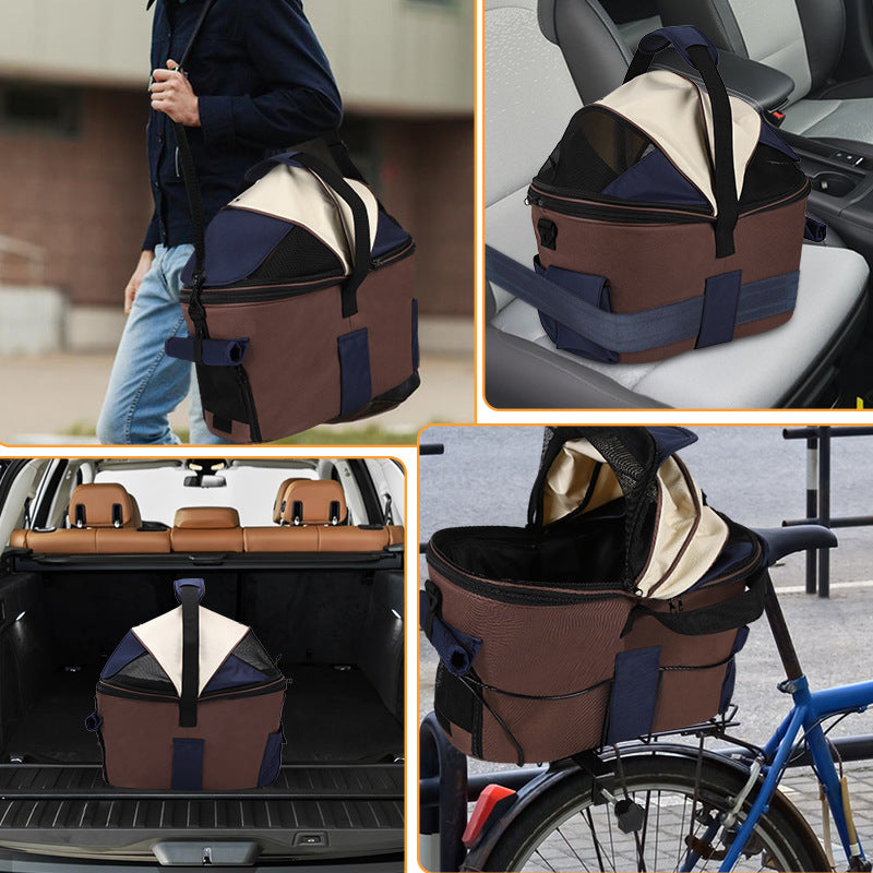 Breathable Bicycle Mounted Pet Carrier