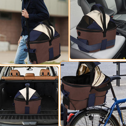 Breathable Bicycle Mounted Pet Carrier